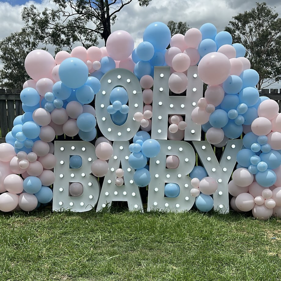 LED Light Up Letters Baby Shower